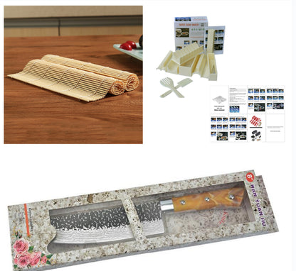 Stainless Chef's Knife Marbled Handle Diagonal Kitchen Knife Meat Slicing Knife Household Kitchen Knives